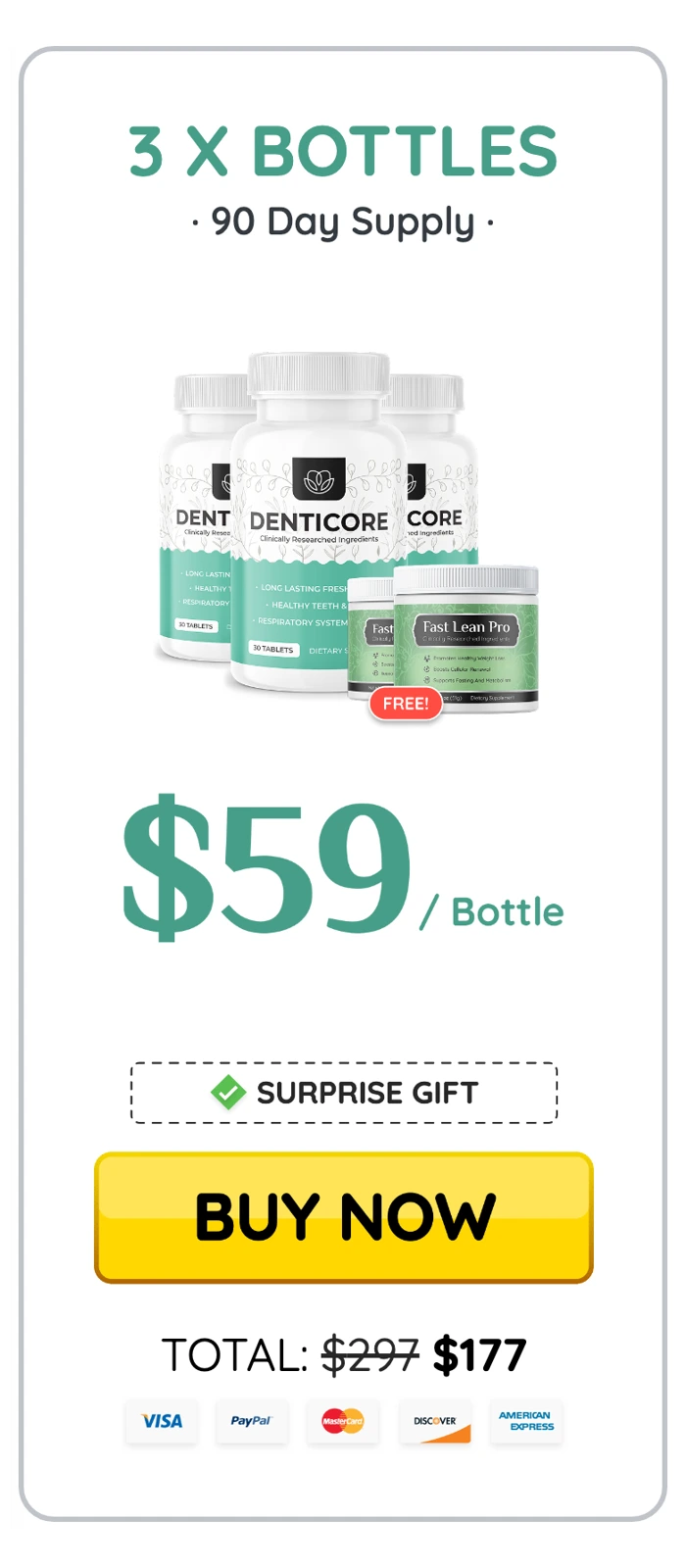 DentiCore 3 bottles