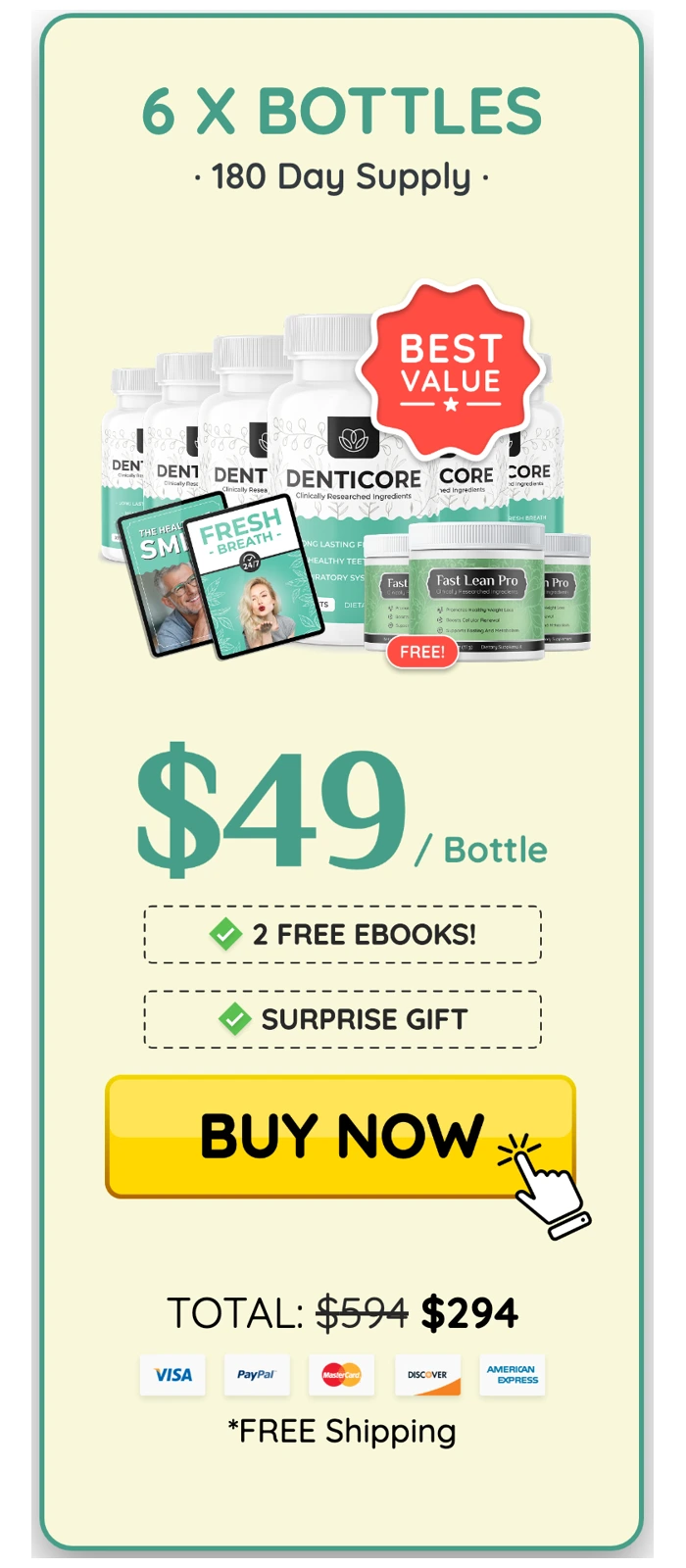 DentiCore 6 bottles